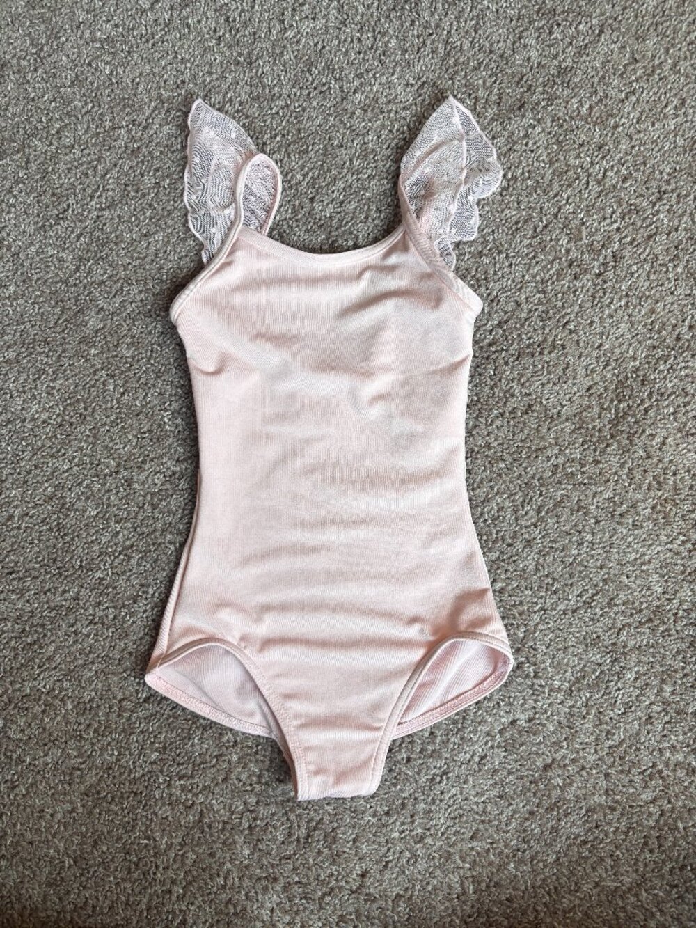 Capezio Girls' SMALL Flutter-Sleeve Dance Ballet Leotard/Bodysuit Pink